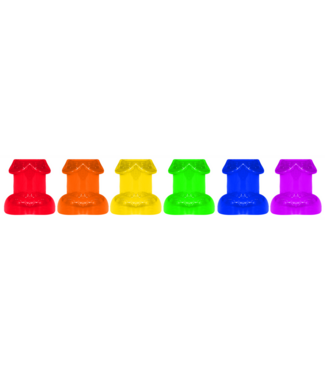 Kheper Games Set Van 6 Regenboogkleurige Penisvormige Shotglazen 1,5 oz