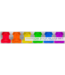 Kheper Games Set Van 6 Regenboogkleurige Penisvormige Shotglazen 1,5 oz