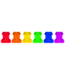 Kheper Games Set Van 6 Regenboogkleurige Penisvormige Shotglazen 1,5 oz