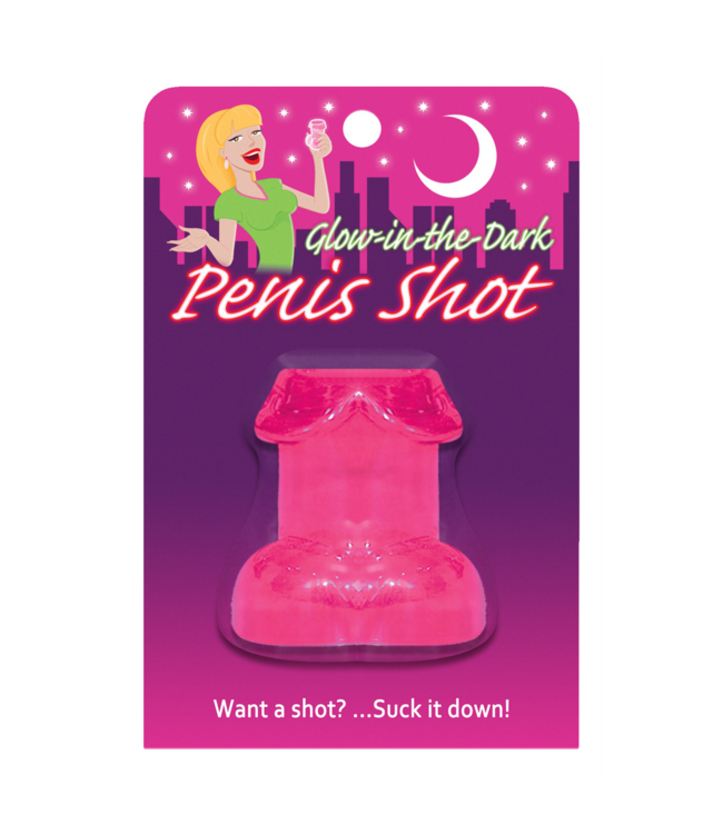Kheper Games Glow-in-the-Dark Roze Shotglas Penisvorm 1,5 oz Voor Feestelijk Gebruik
