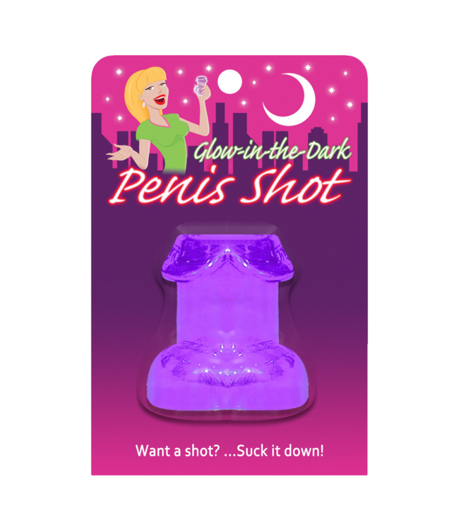 Kheper Games Glow-in-the-Dark Purple Penis Shot Glasses – Unique Party Experience!