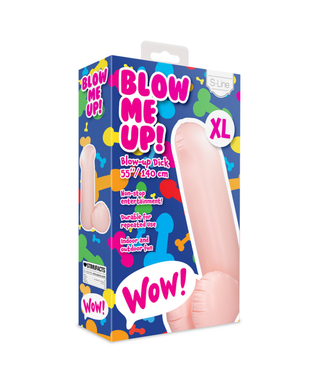 S-Line by Shots Reusachtige Opblaasbare Dildo 140 cm Nude - Waterdicht en Ftalatenvrij