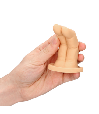 S-Line by Shots Suggestieve Vingerdildo S-Line Vlees 6,4 cm Van Vloeibaar Silicone