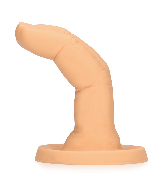 S-Line by Shots Suggestieve Vingerdildo S-Line Vlees 6,4 cm Van Vloeibaar Silicone