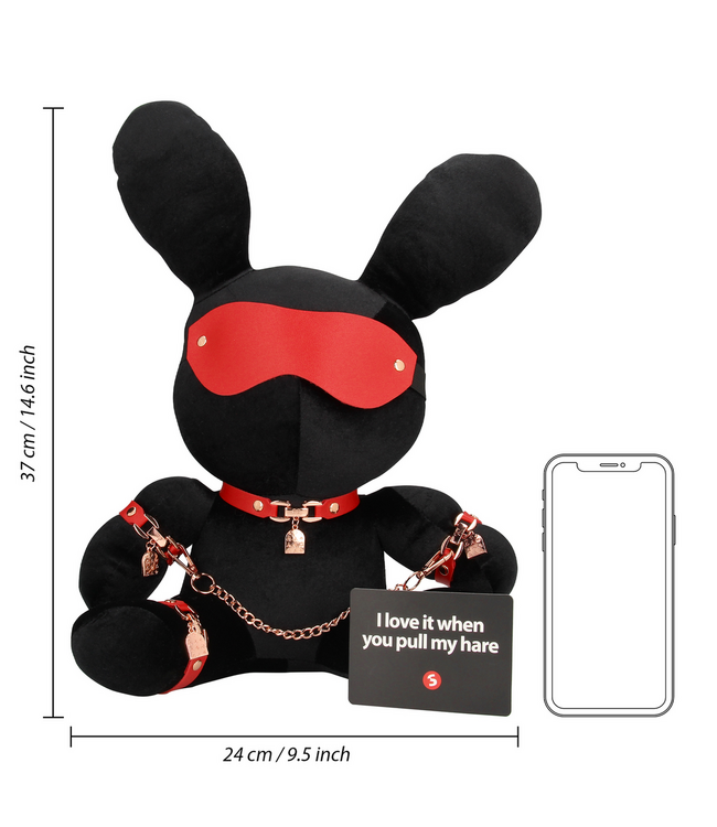 S-Line by Shots Naughty & Cuddly Black Velvet Rabbit Bondage Toy – Perfect Gift!