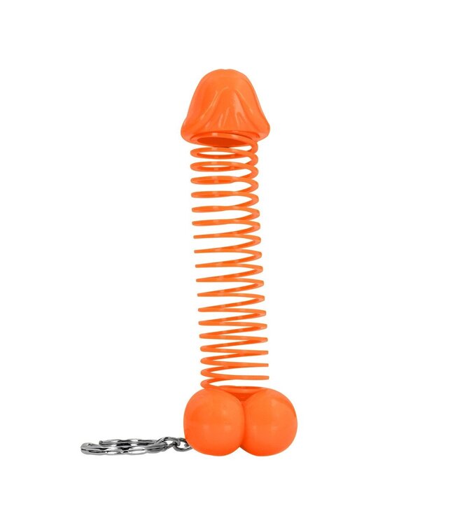 S-Line by Shots Dansende Super Willy Sleutelhanger Oranje Met Opvallend Design En Diverse Kleuren