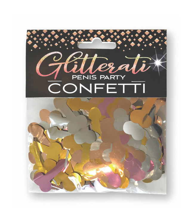 Little Genie Productions Glitterati Penis-Konfetti – Elegante Metallic-Deko für Jubiläen & Partys