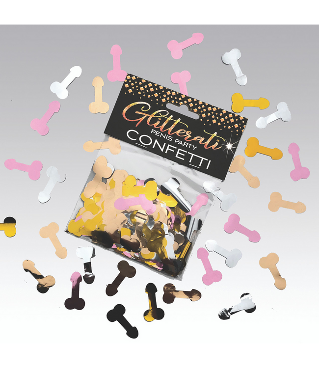 Little Genie Productions Glitterati Penis-Konfetti – Elegante Metallic-Deko für Jubiläen & Partys