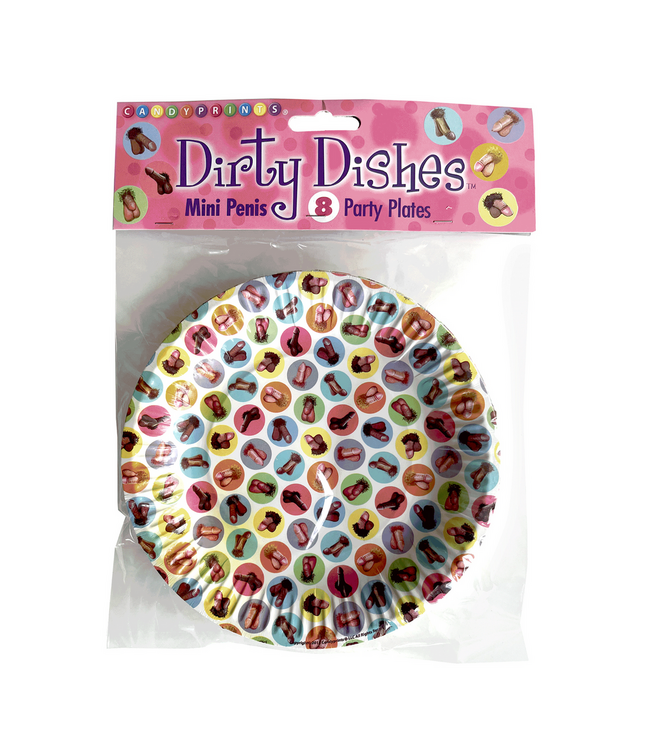 Little Genie Productions Dirty Penis Party Plates - Fun Set of 8 for Bachelorette Celebrations