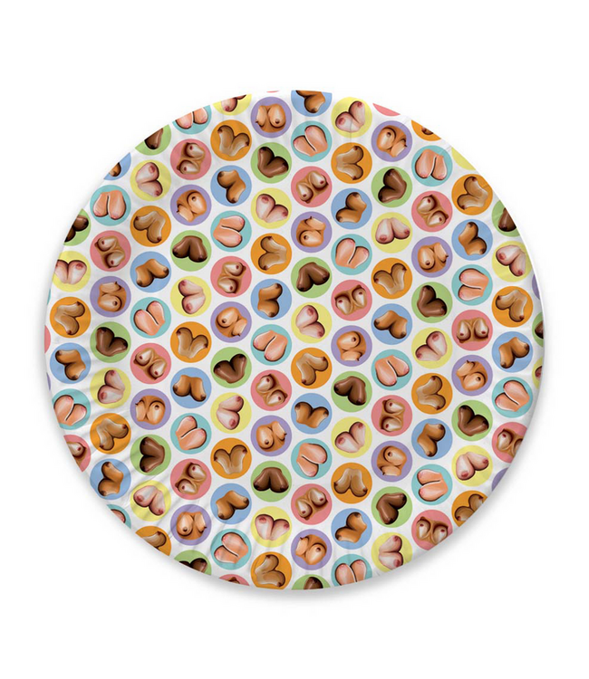 Little Genie Productions Dirty Boob Plates - Fun Party Plates for Bachelorette & Birthdays!