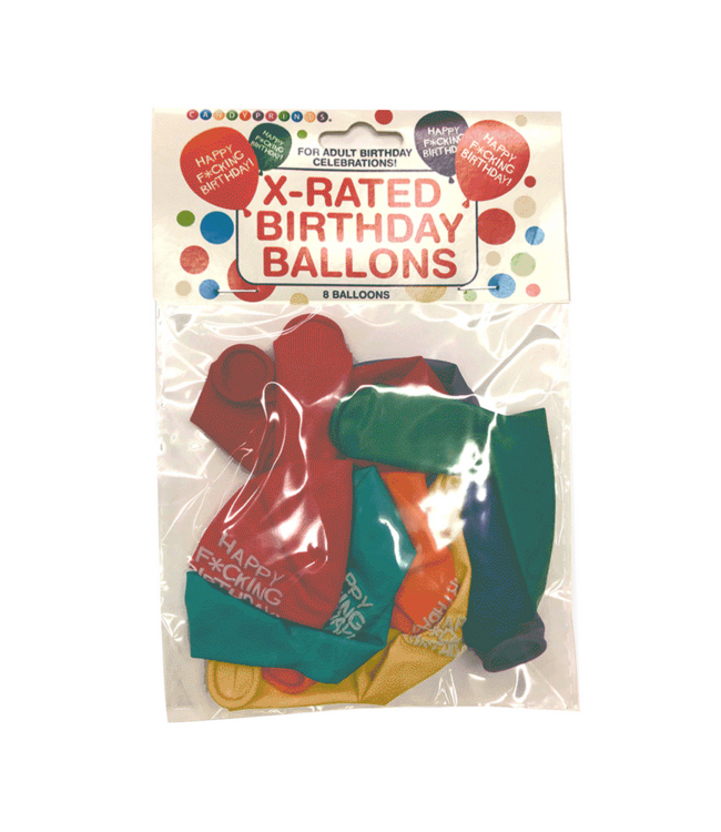 Little Genie Productions X-Rated Verjaardag Latexballonnen Set - 8 Kleurrijke Feestdecoraties