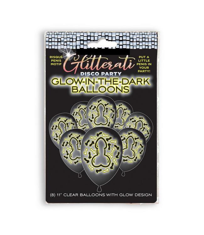 Little Genie Productions Glitterati Glow in the Dark Ballons – Magische Junggesellenparty!