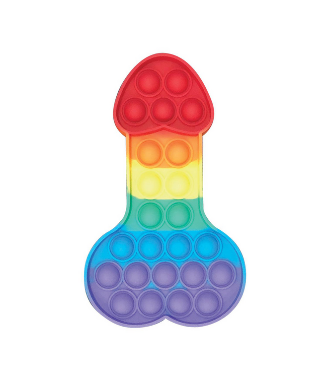 Kheper Games Rainbow Penis Pop-It Toy: Fun Fidget for Stress Relief & Focus