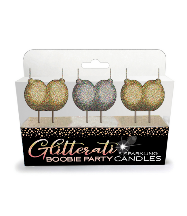 Little Genie Productions Boobie Kaarsenset Goud & Zilver – Set Van 3 Paar Decoratieve Kaarsen