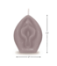 Little Genie Productions Vanilla Scented Taupe Candle 3-Inch Penis & Vagina Design Little Genie