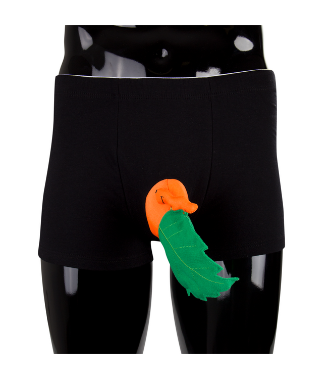 S-Line by Shots Comfortabele Zwarte Shorts Met Humoristisch Design Van 100% Duurzaam Katoen