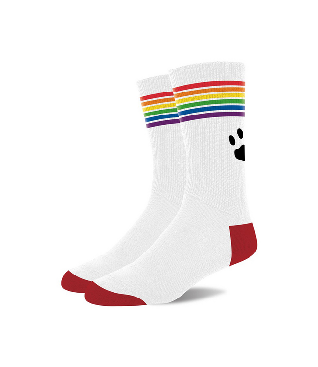 Prowler Prowler Pride Socks Wit Met Regenboogband En Vochtafvoerende Katoenen Sokken