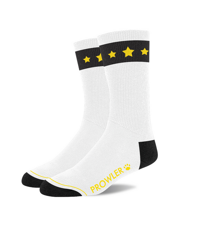 Prowler Prowler RED Comfortabele Katoenen Sokken Met Gold Star Letters En Pootafdruk