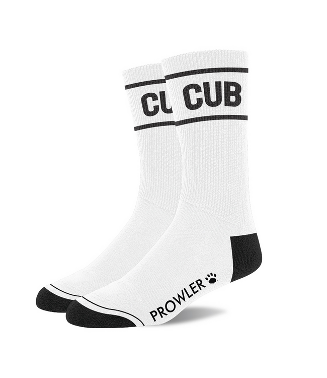 Prowler Red Prowler Red Cub Sportsokken Wit Met Zwarte Details En Pootafdruk