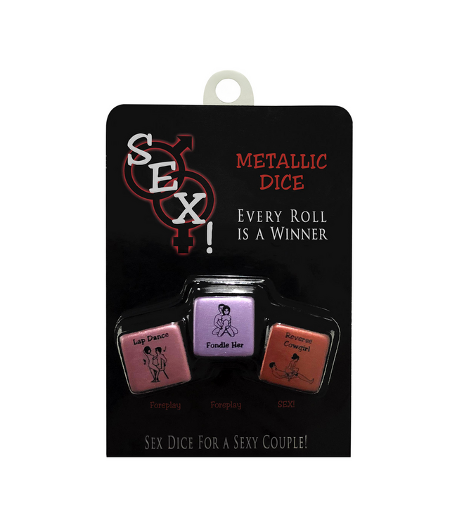 Kheper Games Abenteuerlustige Sexwürfel – Metallic Set für heiße Nächte zu zweit