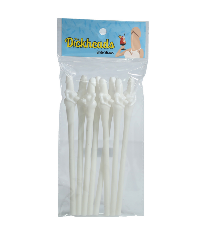 S-Line by Shots Funny White Bridal Straws – Essential for Bachelorette Fun!