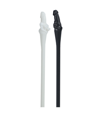 S-Line by Shots Lulhannen Black and White Couples Straws - Fun Stag Party Accessory