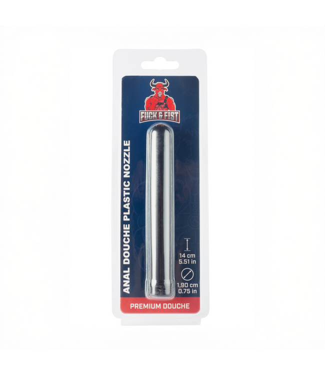 Fuck & Fist Black Anal Douche Nozzle - 13.5 cm ABS Enema Tip for Shower Use
