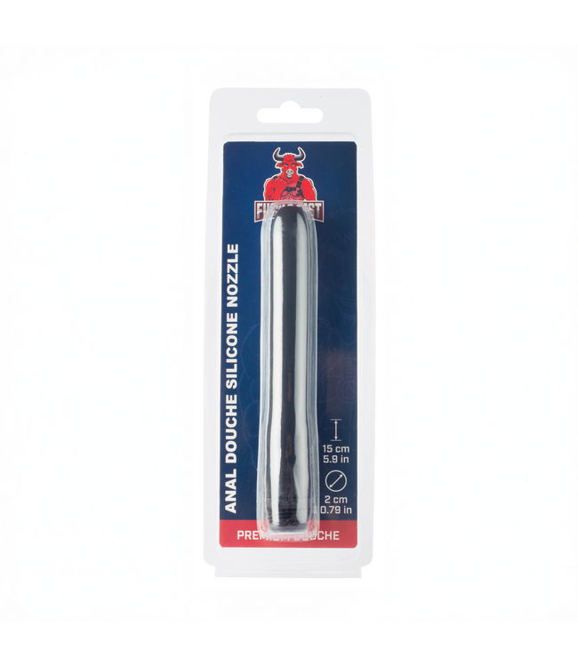 Fuck & Fist Siliconen Anal Douche Tip 15 cm Zwart Voor Hygiënische Reiniging
