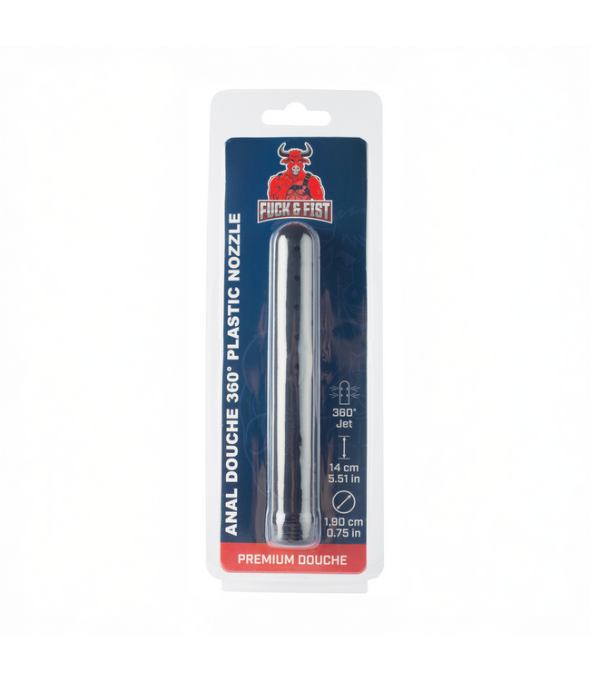 Fuck & Fist 360° Fist Anal Douche with Durable Nozzle - 13.5 cm Black