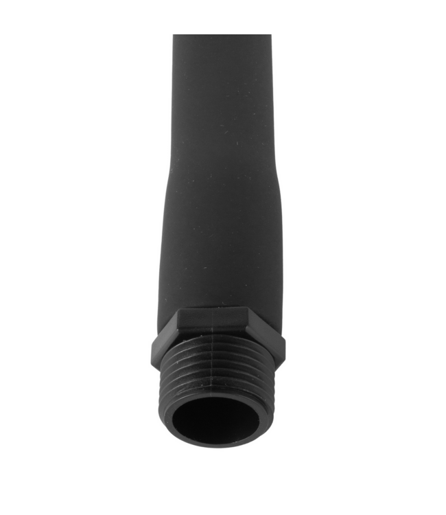 Fuck & Fist Siliconen Anale Douche Mondstuk 30 cm Flexibel Voor Doucheslang Zwart