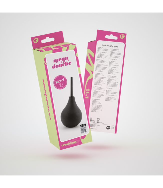 Crushious Crushious Anale Douche 160 Ml Zwart Compact En Gebruiksvriendelijk