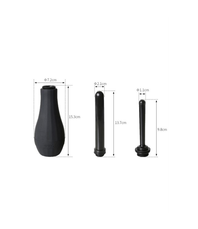 PerfectFitBrand Ergoflo Extra Anal Shower - 9oz Bulb, Mess-Free & Safe Design