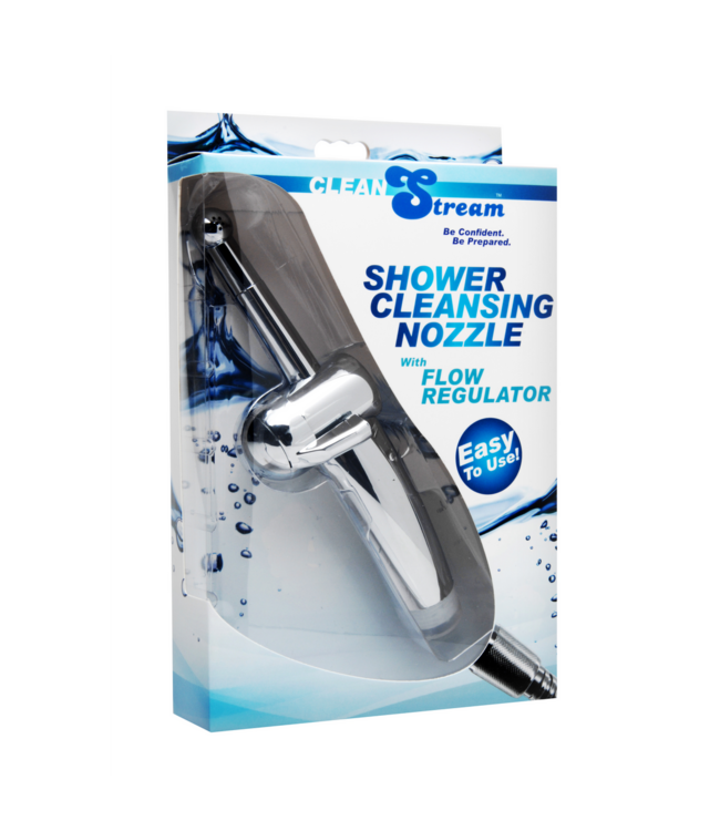 XR Brands Adjustable Shower Cleaning Nozzle with Flow Regulator for Enemas