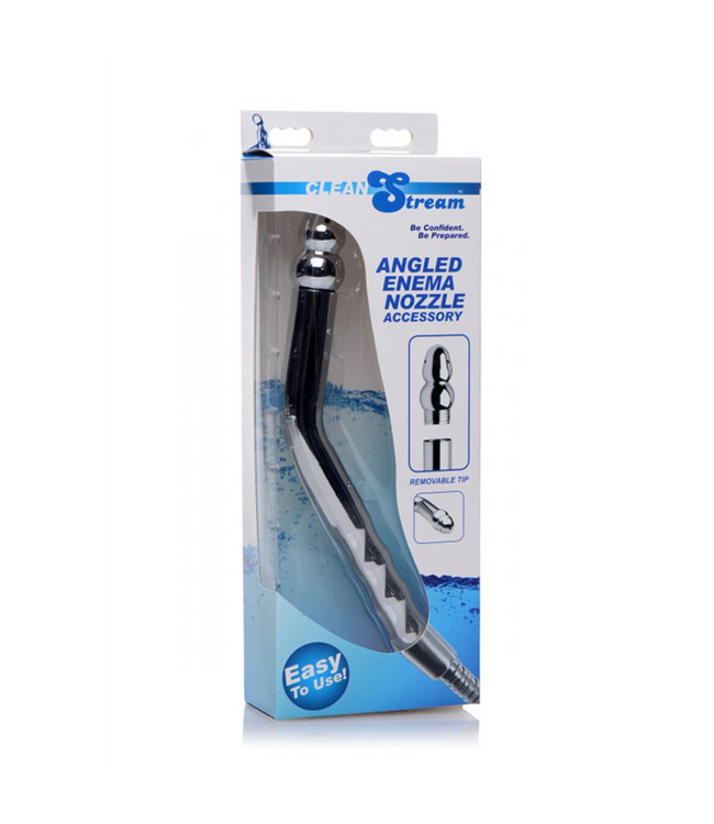 XR Brands Curved Enema Nozzle Attachment – Deep Clean Hard-to-Reach Areas