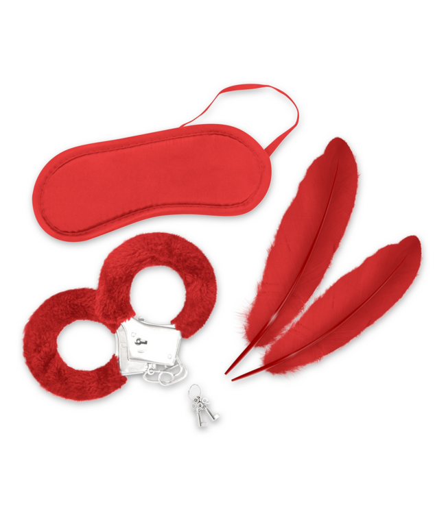 Crushious Lover's Dream Red: 4-Piece Gentle Bondage Set for Playful Beginners