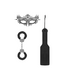 Ouch! Bondage Set Met Kanten Masker, Leren Paddle En Metalen Boeien Van Ouch! By Shots
