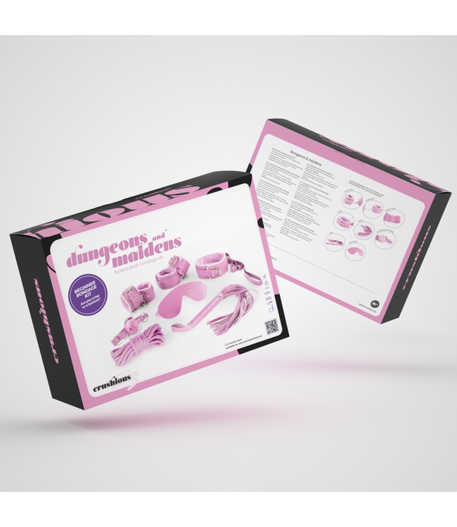 Crushious Dungeons Maidens 8-Delige BDSM Starterset Roze Met Pols- En Enkelboeien