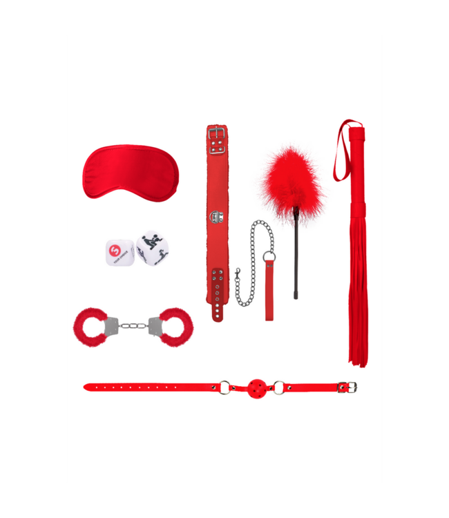 Ouch! Bondage-Set Nr. 6: Rotes BDSM-Set für Leidenschaft und Dominanz