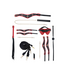 Ouch! Ouch! Luxe Bondage Set Met Halsband, Flogger En Vibrerende Bullet Rood