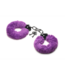 XR Brands Luxuriöse Violette Kunstfell-Handschellen – Komfort und Sicherheit für Bondage