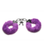 XR Brands Purple Fuzzy Handcuffs - Luxurious Comfort for Safe Bondage Fun