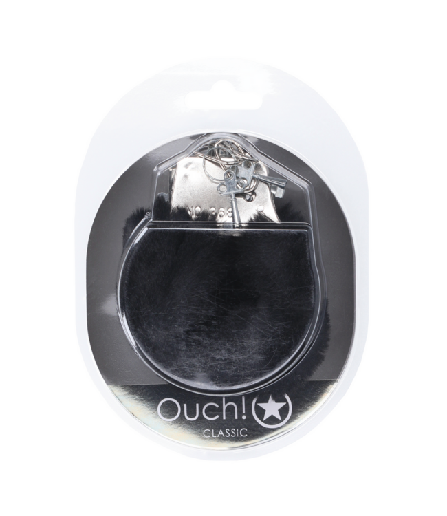 Ouch! Classic Black Fluffy Handcuffs - Safe, Playful Fun for Intimate Moments