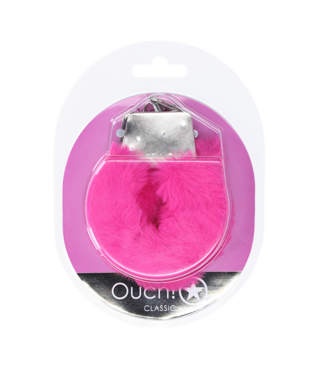 Ouch! Classic Pink Fluffy Handcuffs - Safe Fun for Playful Intimate Moments