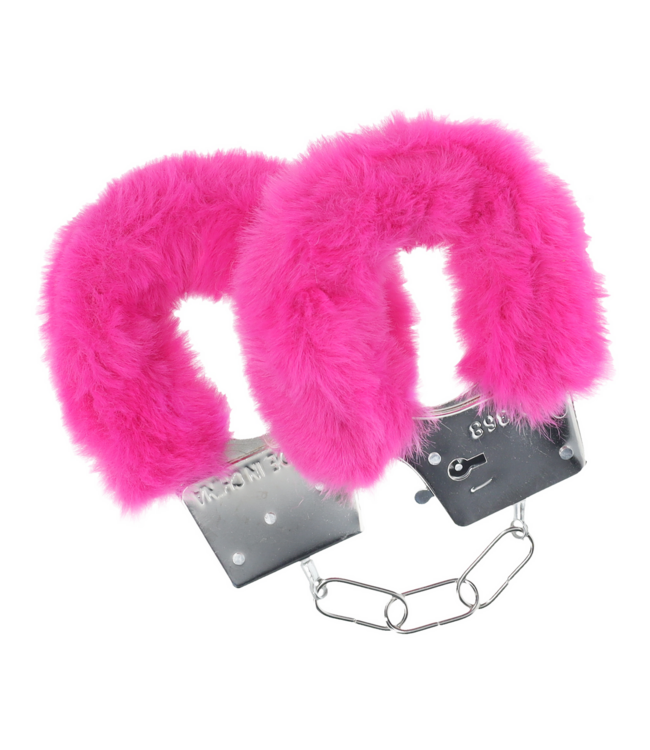 Ouch! Veilige Roze Fluffy Handboeien Met Snelsluiting Voor Intiem Gebruik