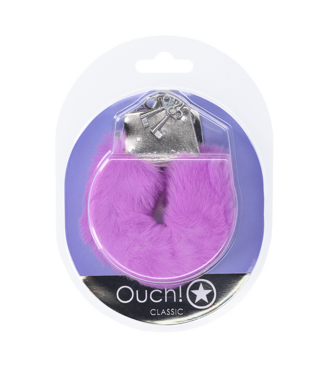 Ouch! Classic Purple Fluffy Handcuffs – Safe Fun for Cosplay & Romance