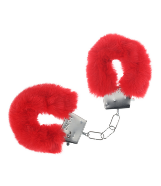 Ouch! Classic Red Fluffy Handcuffs - Safe, Fun Accessory for Intimate Moments