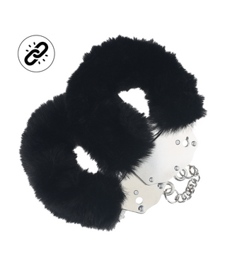 Ouch! Fluffy Handboeien Met Veilig Slot En Snelontgrendeling Zwart