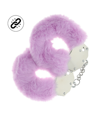 Ouch! Fluffy Handboeien Met Veilig Slot En Snelontgrendeling Paars