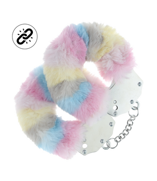Ouch! Flauschige Handschellen in Multicolor – Sicheres Spielzeug für Paare