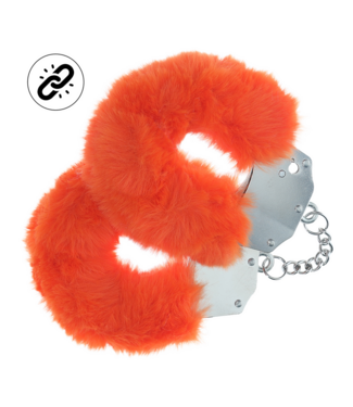 Ouch! Orange Heavy Fluffy Handcuffs - Comfort, Safety & Fun for All Occasions
